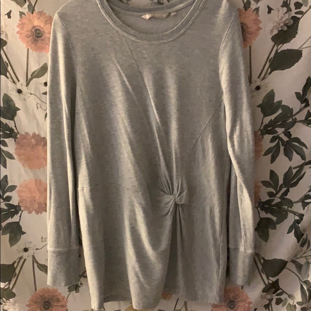 Athleta Grey Tie-Twist Top